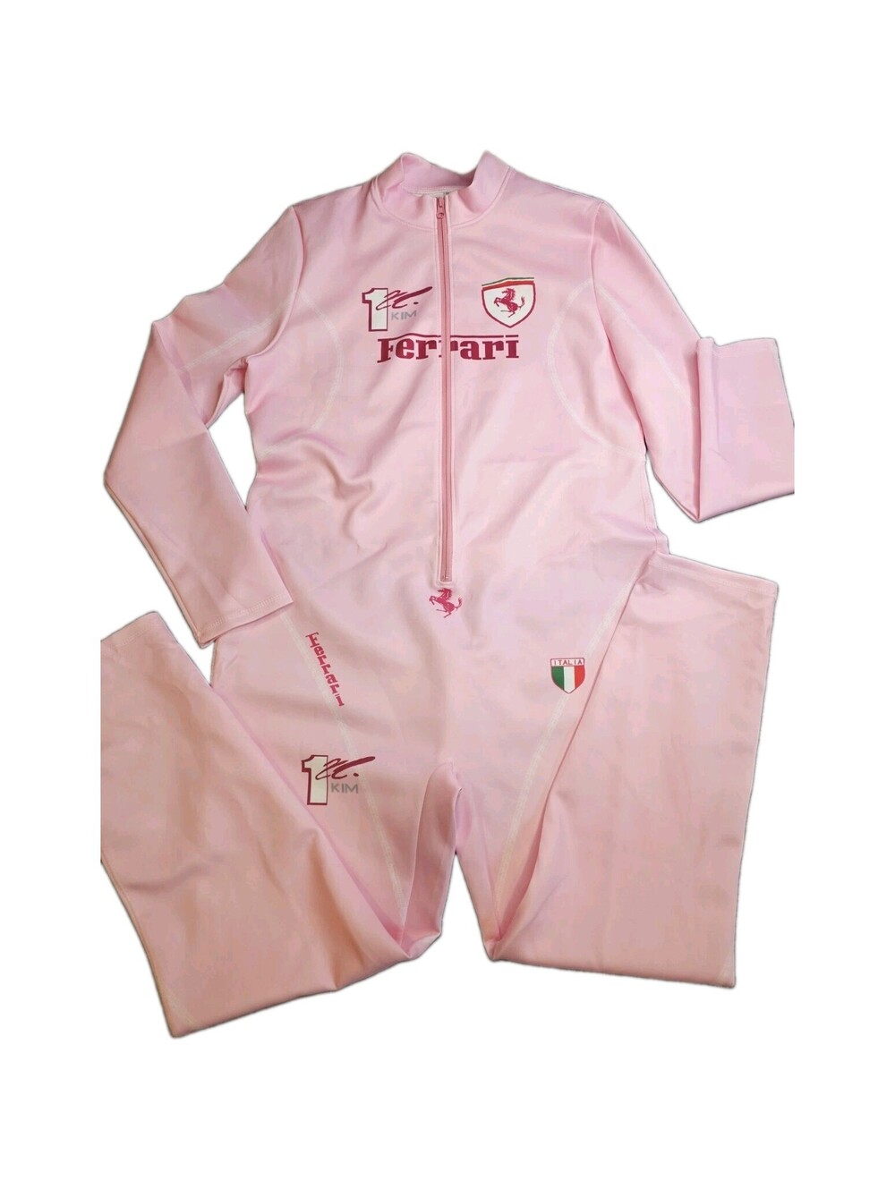Ferrari F1 Racing Jumpsuit Pink Kimi Raikkonen Motorsport Romper Suit 3X NWOT